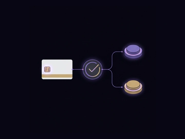 Identification-to-voting sequence — AI-generated illustration, not a prototype photo.