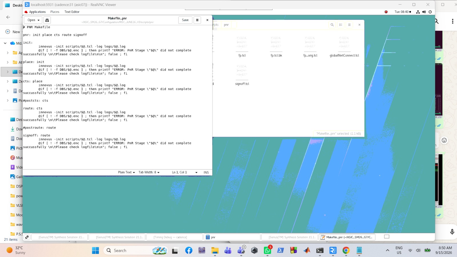 Innovus place and route scripts