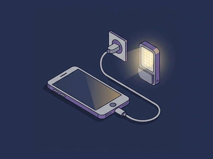 Lighting and phone-charging outputs — AI-generated illustration, not a prototype photo.