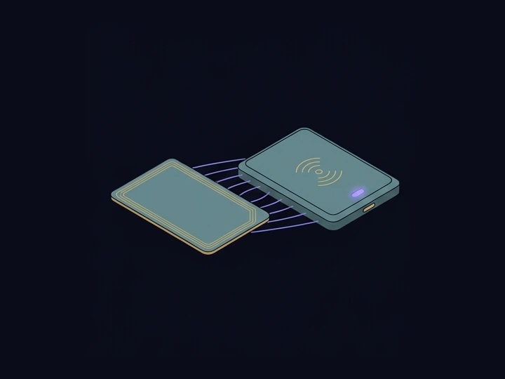 RFID identification concept — AI-generated illustration, not a prototype photo.
